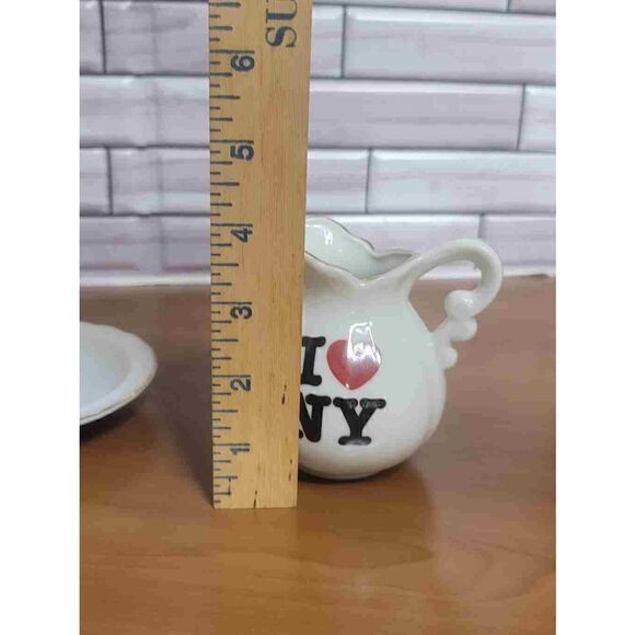 I love NY Pitcher and Saucer Set - Picture 4 of 5